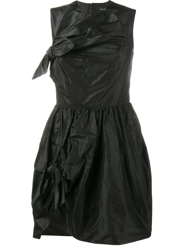 Simone Rocha Sleeveless Bow Mini Dress, Women's, Size: 8, Black, Silk