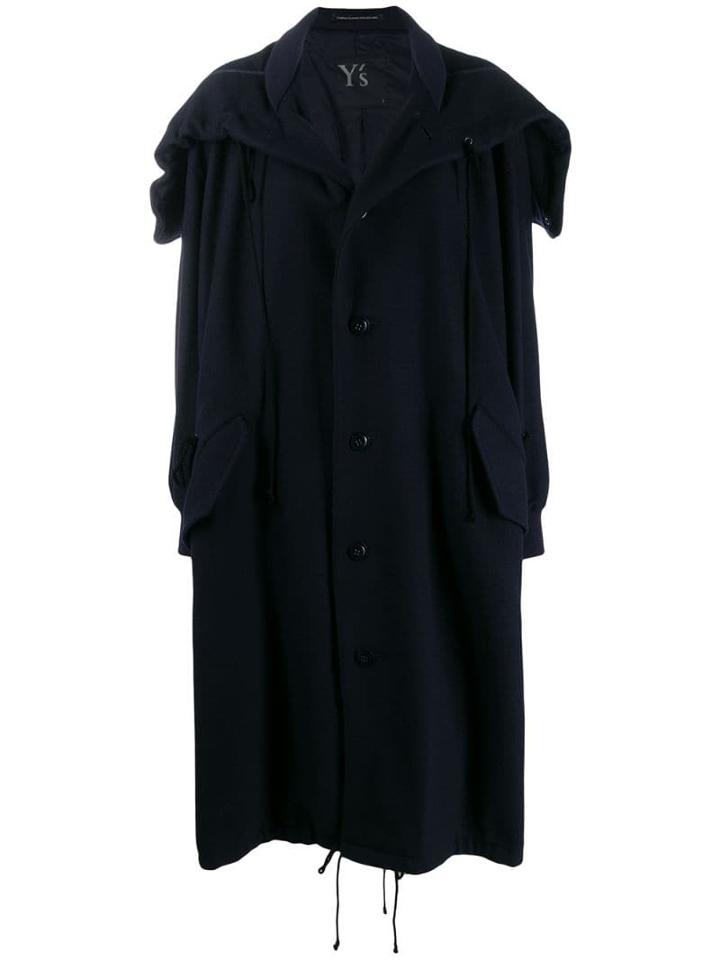 Y's Oversized Coat - Blue