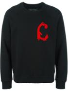Christian Pellizzari Embroidered 'c' Sweatshirt, Men's, Size: 46, Black, Cotton