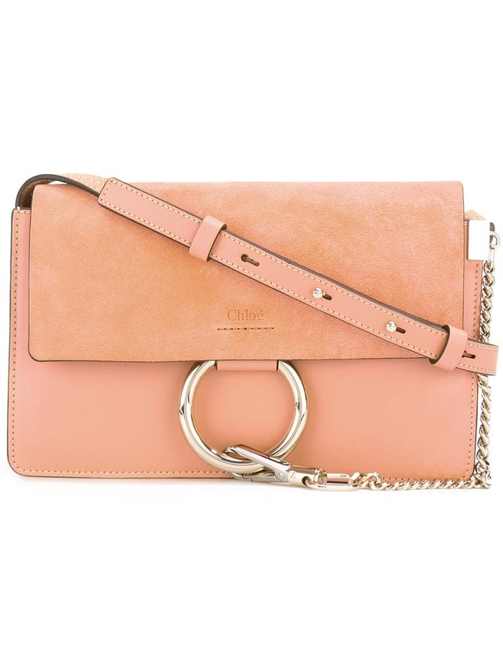 Chloé - Small Faye Shoulder Bag - Women - Calf Leather/calf Suede - One Size, Women's, Nude/neutrals, Calf Leather/calf Suede