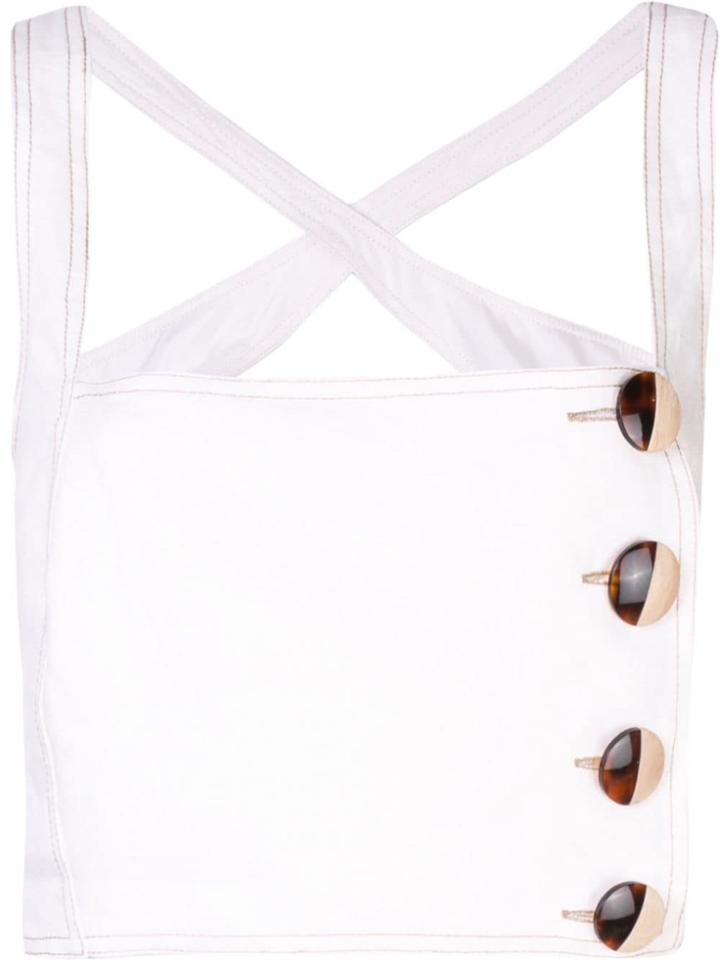 Nicholas Crisscross Strap Top - White