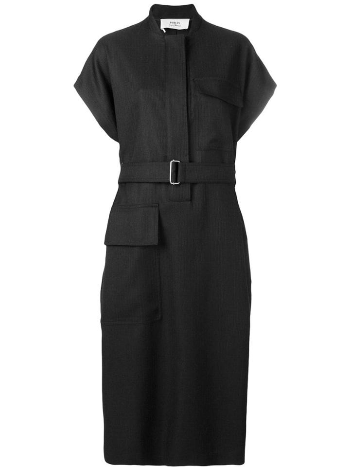Ports 1961 Belted Midi Dress - Black