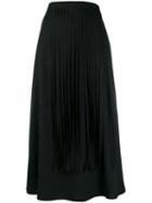 Alysi Fringed Midi Skirt - Black