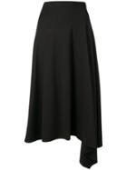 Sport Max Code Asymmetric Midi Skirt - Black
