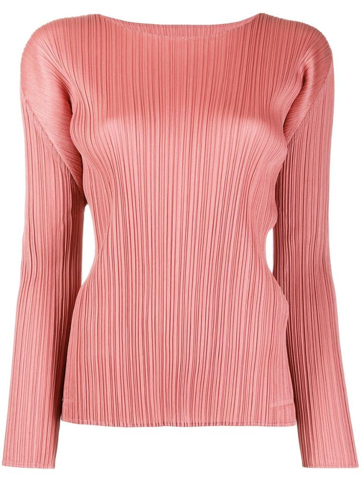 Pleats Please Issey Miyake Pleated Top - 25 Arancio