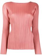 Pleats Please Issey Miyake Pleated Top - 25 Arancio