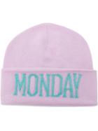 Alberta Ferretti - Week Beanie - Women - Cashmere/virgin Wool - One Size, Pink/purple, Cashmere/virgin Wool