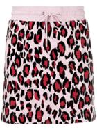Kenzo Leopard-print Track Skirt - Pink & Purple