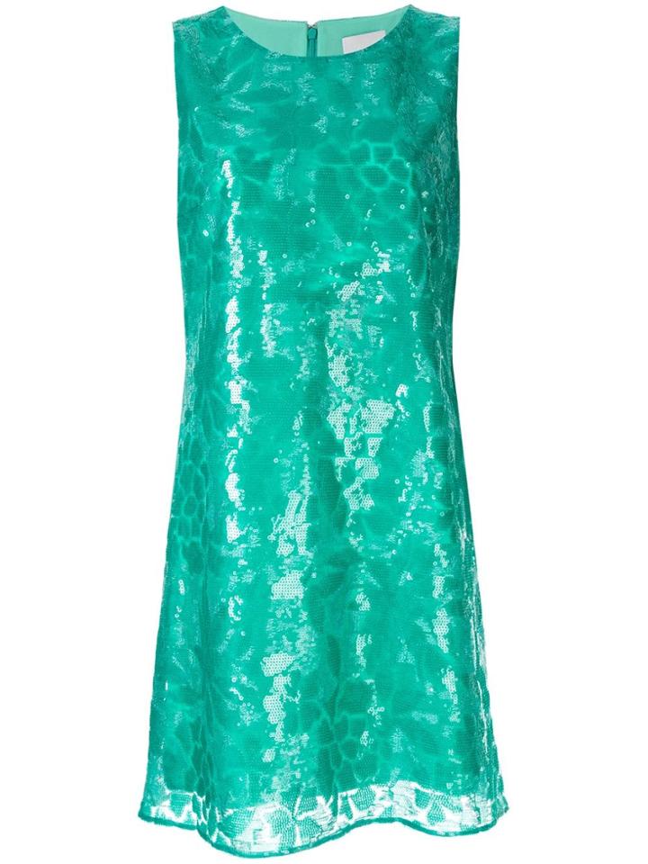 Ingie Paris Floral Sequin Dress - Green