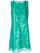 Ingie Paris Floral Sequin Dress - Green