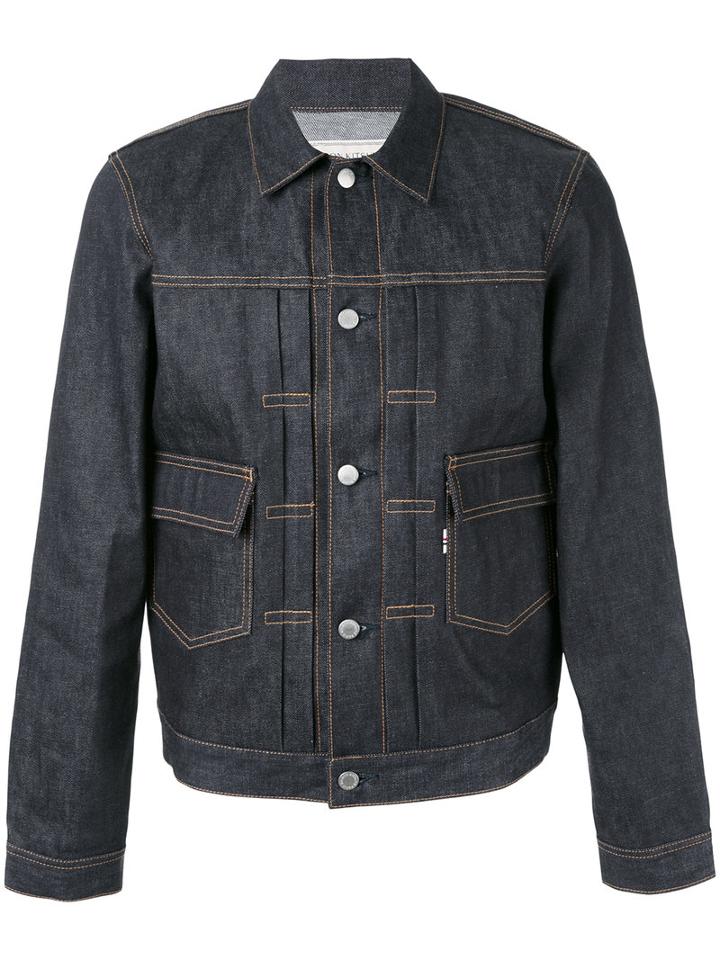 Maison Kitsuné - Embroidered Denim Jacket - Men - Cotton - Xl, Blue, Cotton