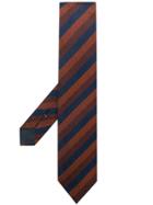 Ermenegildo Zegna Striped Tie - Brown