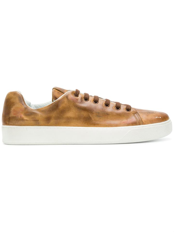 Premiata Faded Low Top Sneakers - Brown
