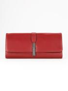 Reinaldo Lourenço Leather Clutch Bag, Women's, Red