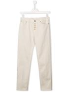 Dondup Kids Slim Fit Trousers - White