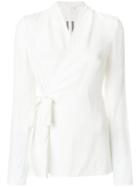 Rick Owens Wrap Front Blouse - White