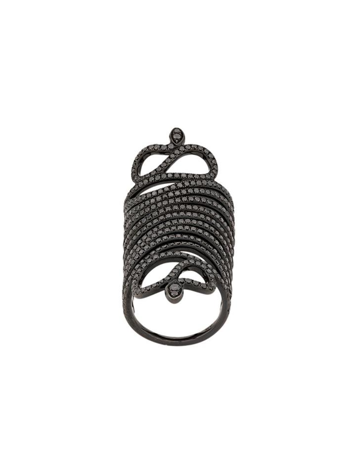 Loree Rodkin Snake Armour Ring - Black Gold