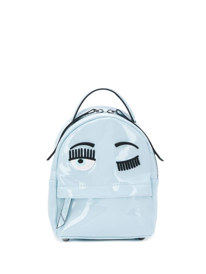 Chiara Ferragni Mini Vinyl Backpack - Blue