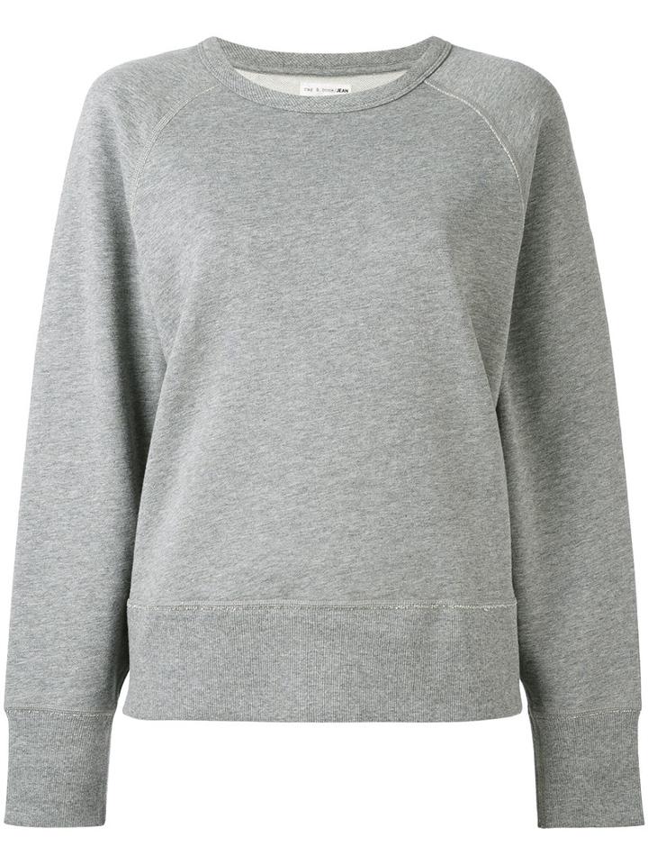 Rag & Bone - 'brooklyn' Back Printed Sweatshirt - Women - Cotton - Xs, Grey, Cotton