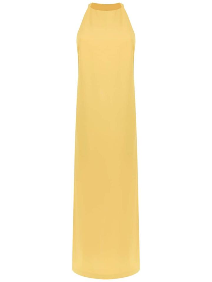 Egrey Straight Long Dress - Yellow & Orange