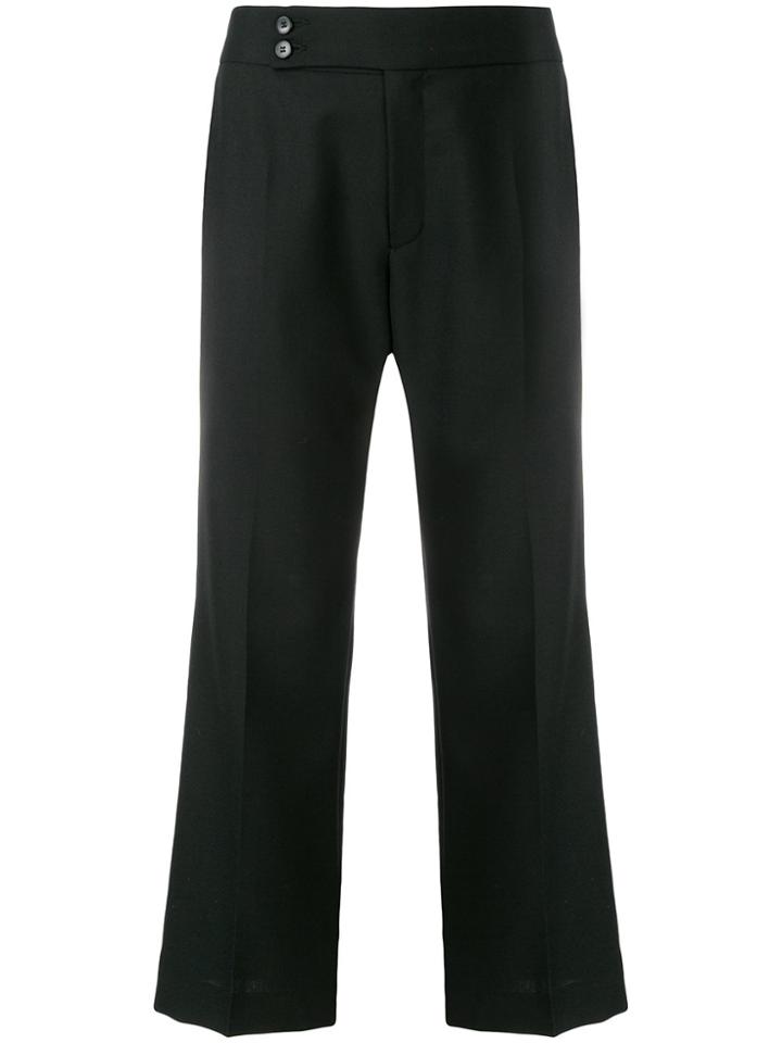 Hope Flared Cropped Trousers - Black