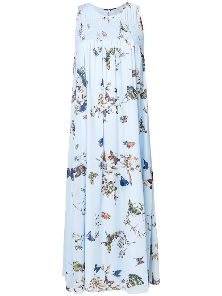 Steffen Schraut Butterfly Print Midi Dress - Blue