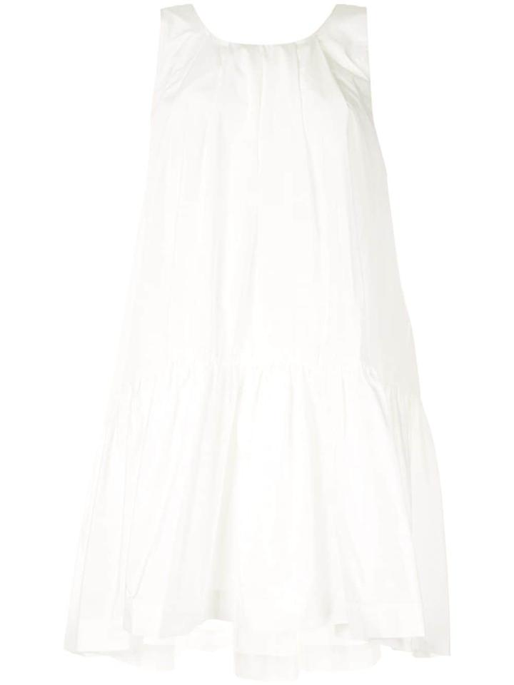 P.a.r.o.s.h. Ruffled Hem Dress - White