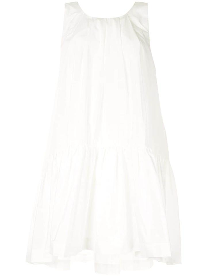 P.a.r.o.s.h. Ruffled Hem Dress - White