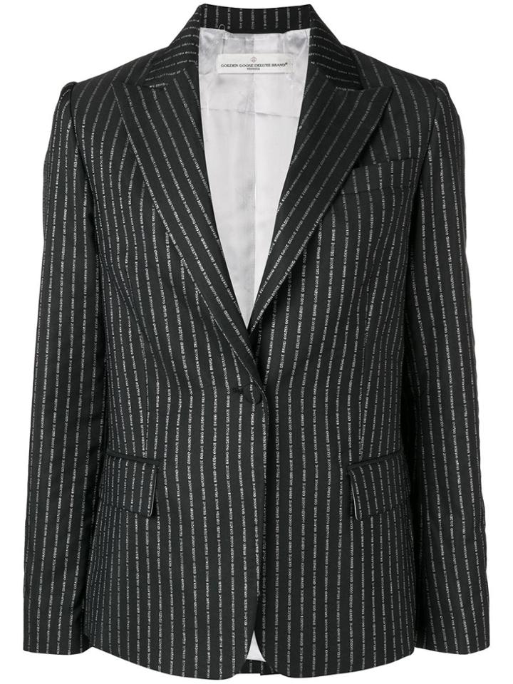 Golden Goose Deluxe Brand Classic Pinstriped Blazer - Blue