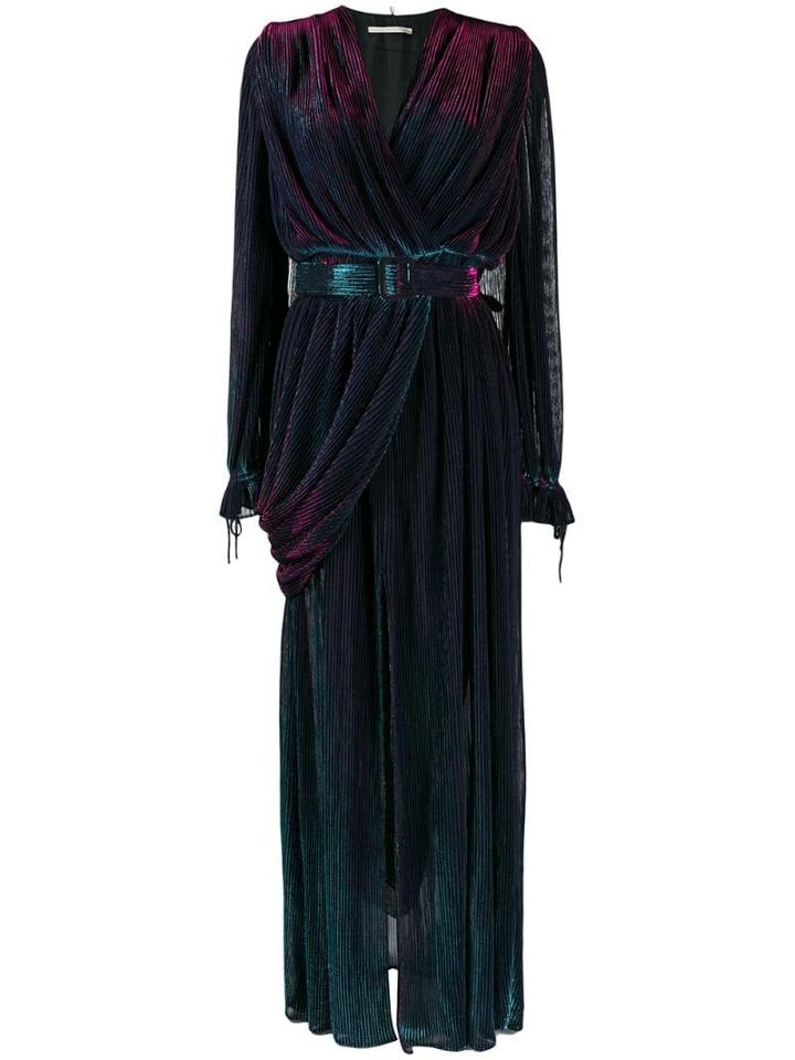 Marco De Vincenzo Belted Evening Gown - Blue