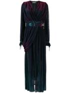 Marco De Vincenzo Belted Evening Gown - Blue