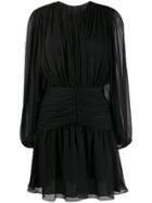Saint Laurent Long-sleeve Mini Dress - Black
