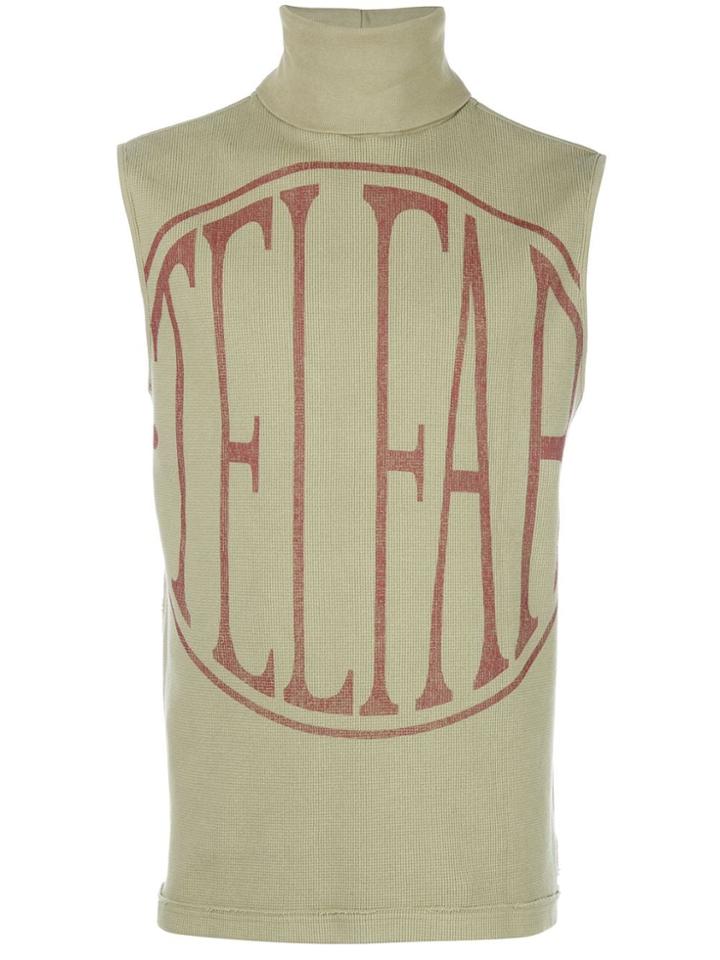 Telfar Logo Print Halterneck Top - Green