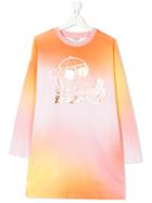 Kenzo Kids Teen Tie Dye Tunic - Yellow & Orange