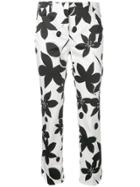 Incotex Medusa Floral Cropped Trousers - White