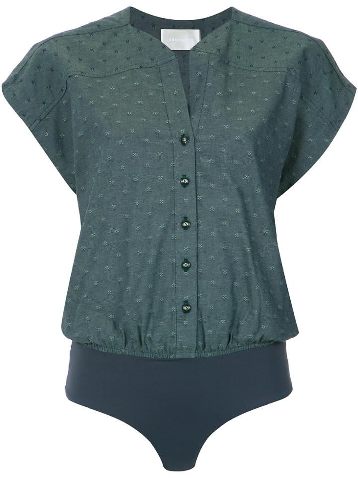 Lilly Sarti Short Sleeves Patterned Body - Green