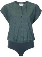 Lilly Sarti Short Sleeves Patterned Body - Green