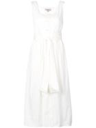 Sea Belted Waist Dress - White