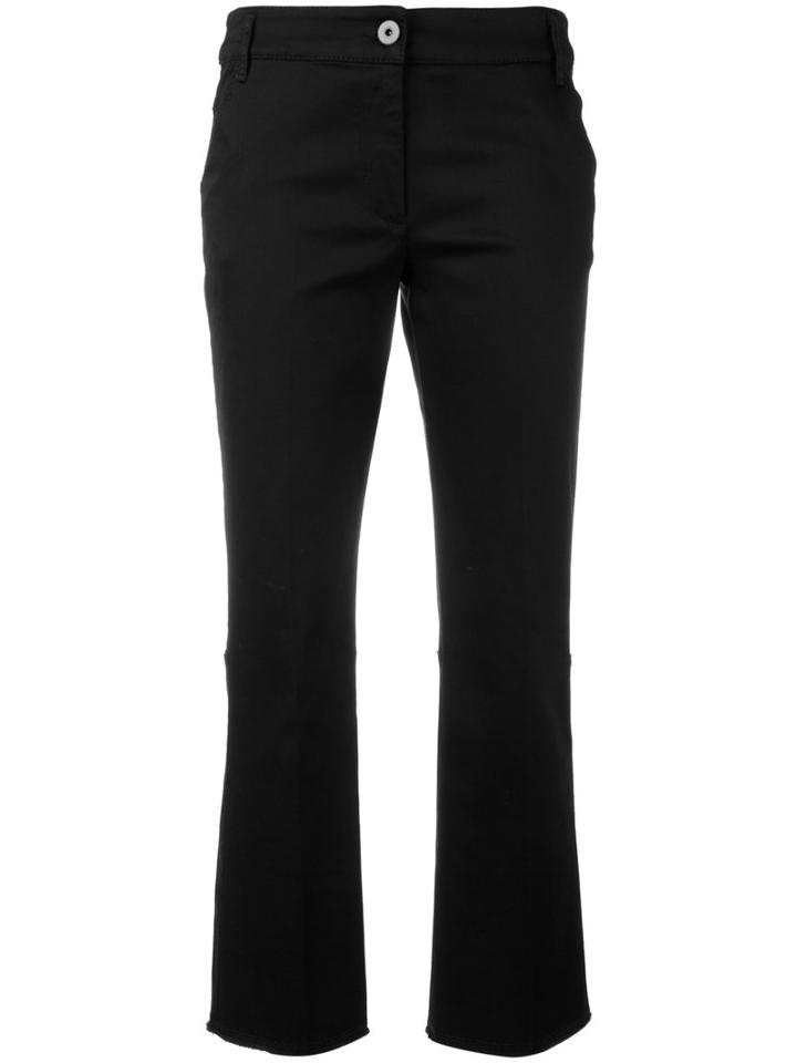 Dorothee Schumacher - Cropped Trousers - Women - Cotton/spandex/elastane/lyocell - 2, Women's, Black, Cotton/spandex/elastane/lyocell