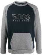 Boss Hugo Boss Logo Colour Block Sweatshirt - Blue