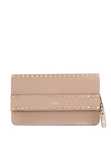 Valentino Valentino Garavani Rockstud Clutch Bag - Neutrals