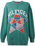 Hilfiger Collection - Printed Sweatshirt - Women - Cotton/polyester - S, Green, Cotton/polyester