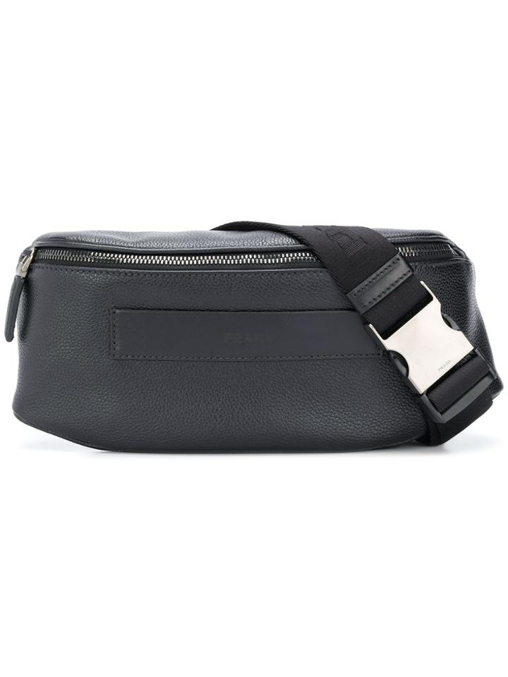 Prada Logo Strap Belt Bag - Black