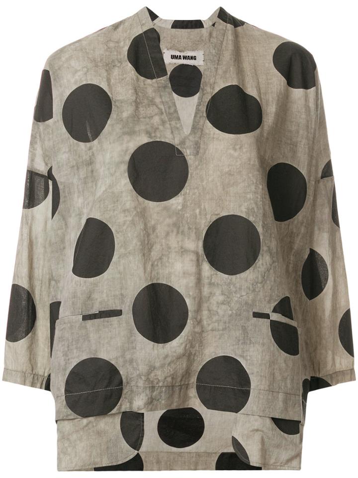 Uma Wang Polka Dot Blouse - Grey