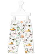 Fendi Kids - Comic Graphic Trousers - Kids - Cotton/spandex/elastane - 24 Mth, White