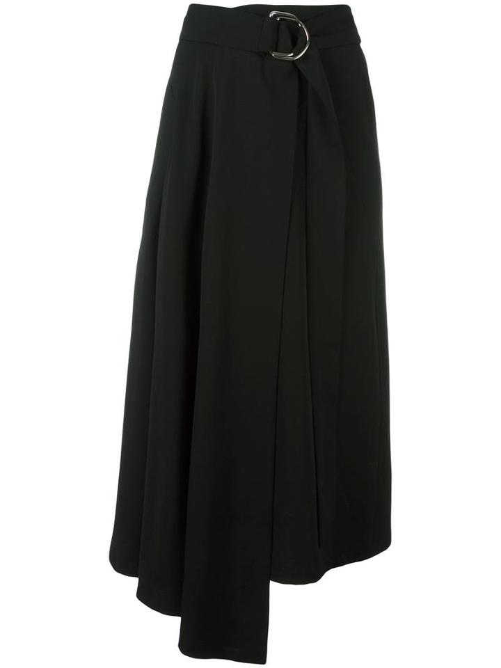 Veronique Leroy Asymmetric Skirt, Women's, Size: 38, Black, Silk/wool/polyamide/spandex/elastane