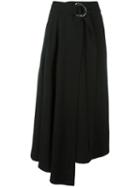 Veronique Leroy Asymmetric Skirt, Women's, Size: 38, Black, Silk/wool/polyamide/spandex/elastane