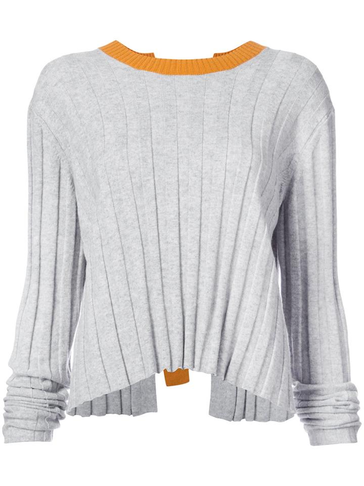 Derek Lam 10 Crosby Bicolored Pullover With D-ring Back Detail - Grey