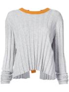 Derek Lam 10 Crosby Bicolored Pullover With D-ring Back Detail - Grey
