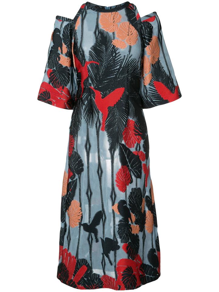Yigal Azrouel Hummingbird Shift Dress, Women's, Size: 10, Blue, Polyester/viscose